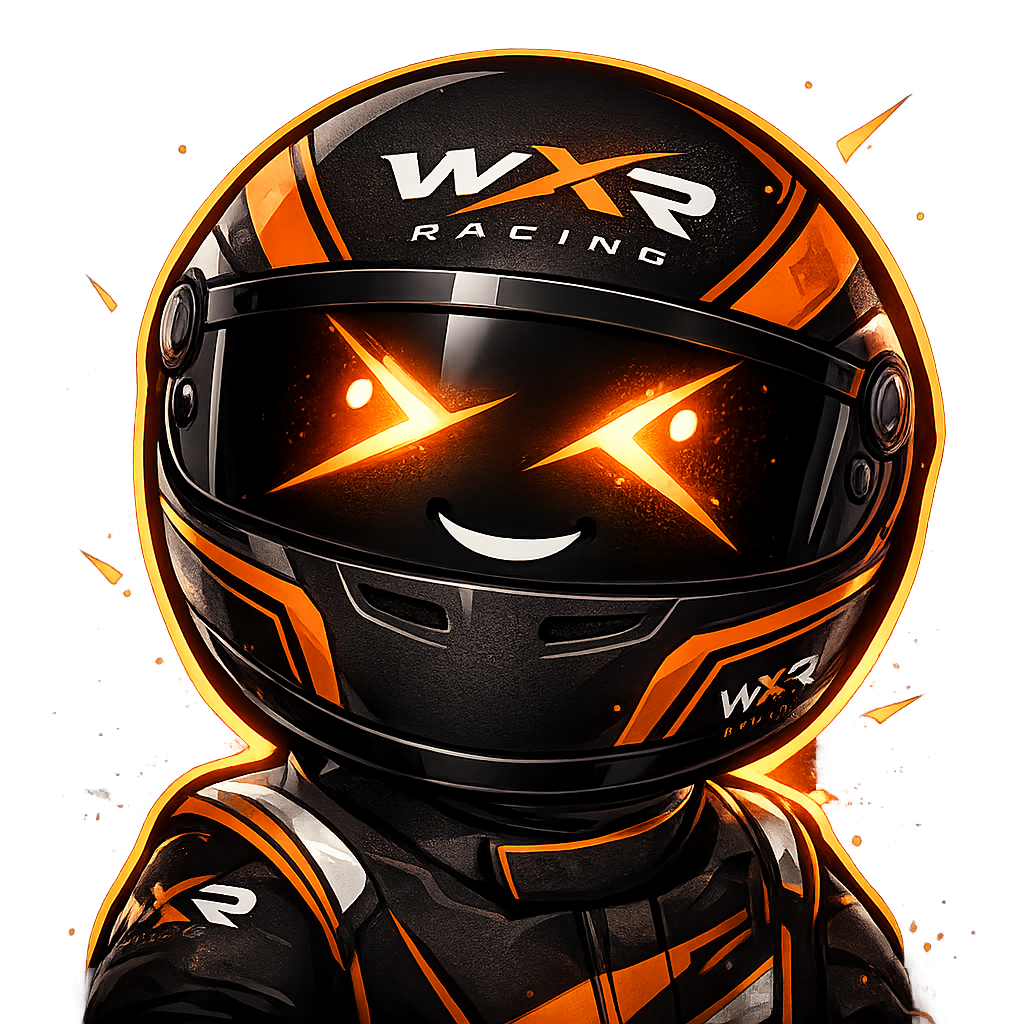 WXR-01 smiling WXR Racing helmet mascot